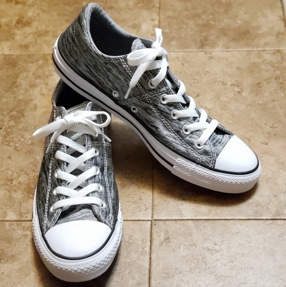 Silver Converse shoes size 10 women's